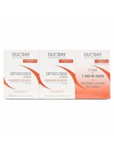 ANACAPS REACTIV CABELLO Y UÑAS DUCRAY 30 CAPSULAS 3 CAJAS