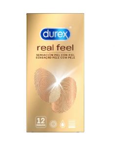 DUREX REAL FEEL PRESERVATIVO SIN LATEX  12 UNIDADES