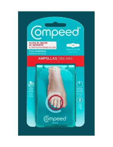 COMPEED AMPOLLAS HIDROCOLOIDE DEDOS PIES 8 UNIDADES