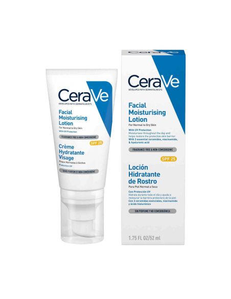 CERAVE LOCION HIDRATANTE DE ROSTRO SPF 25  1 ENVASE 52 ML